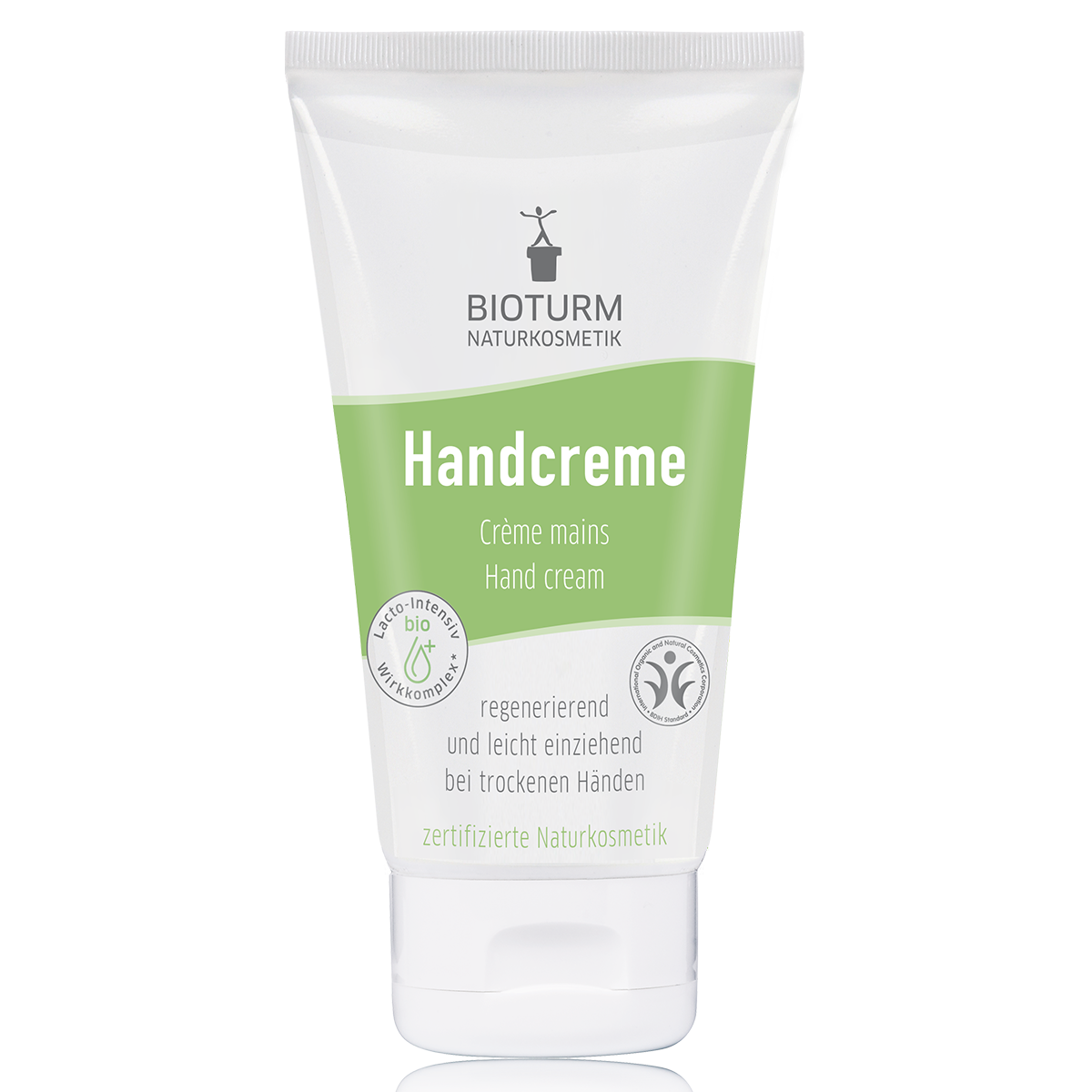 Eine Darstellung der Handcreme: Die Verpackung zeigt Zart duftende und regenerierende Handcreme.