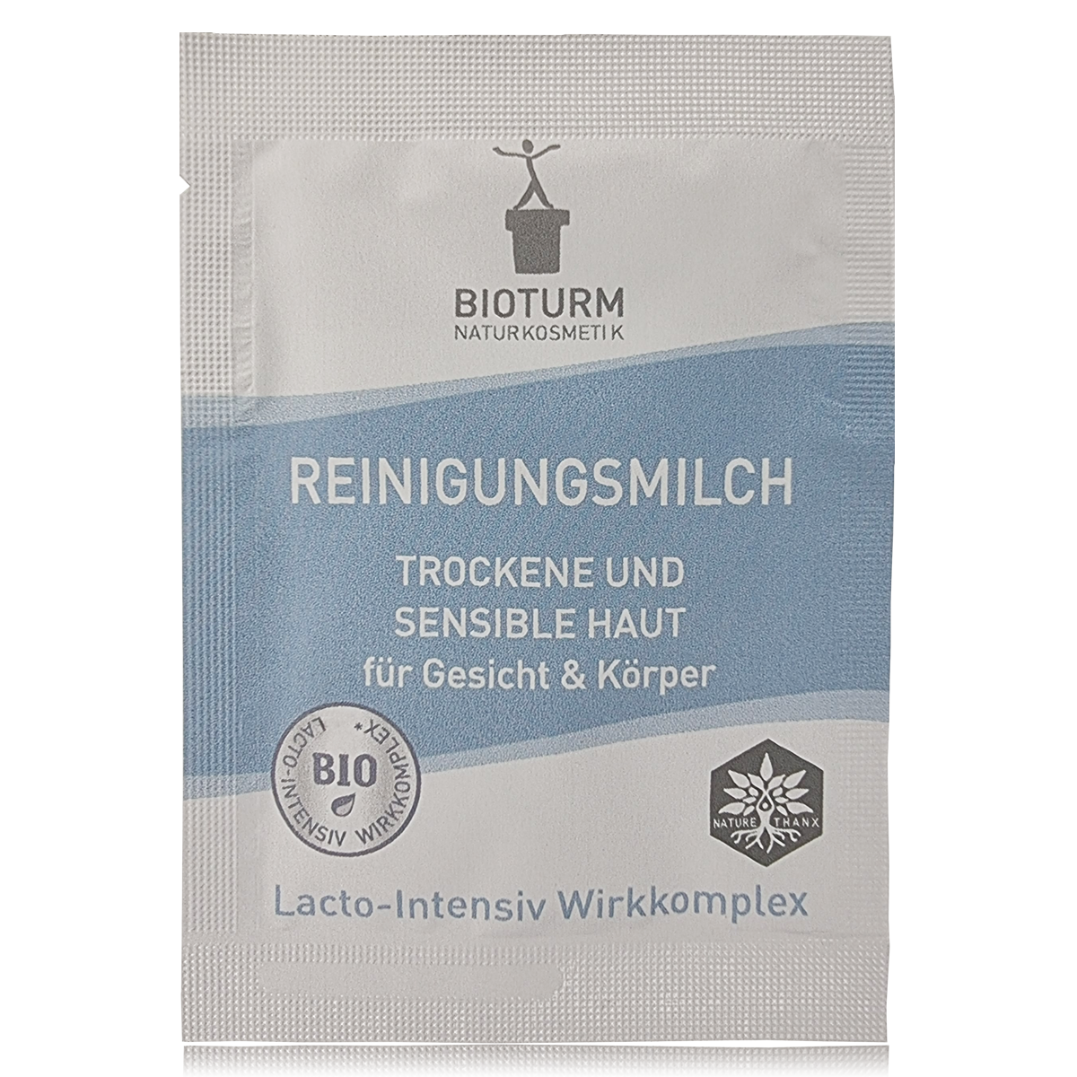 Sachet der Reinigungsmilch von Bioturm Naturkosmetik