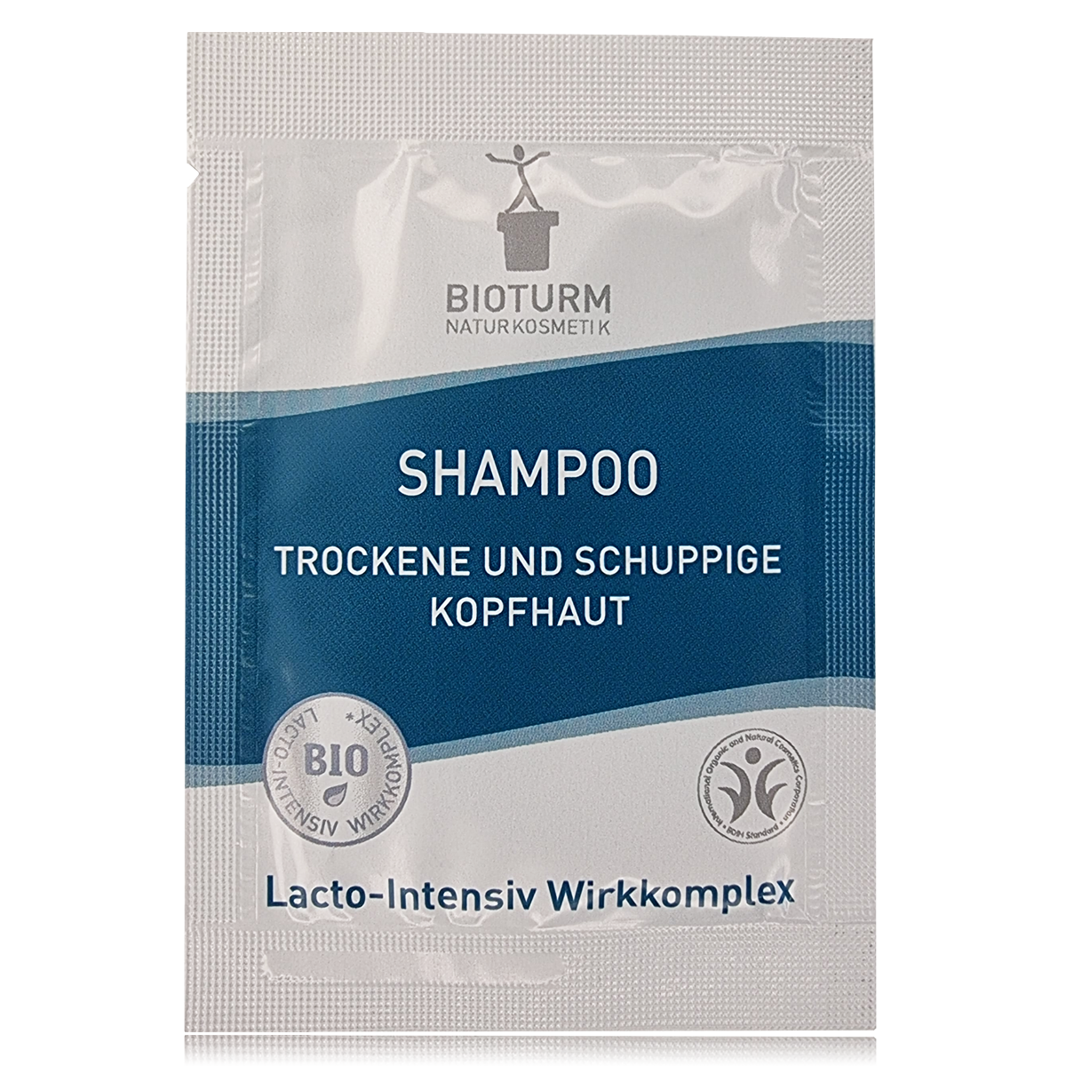 Sachet des Shampoo trockene Kopfhaut von Bioturm Naturkosmetik
