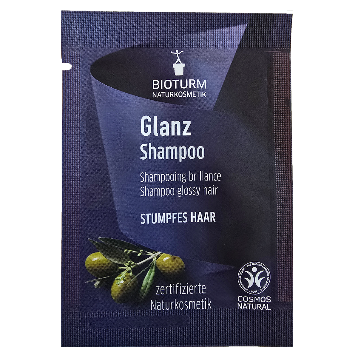 Sachet des Glanz Shampoo von Bioturm Naturkosmetik