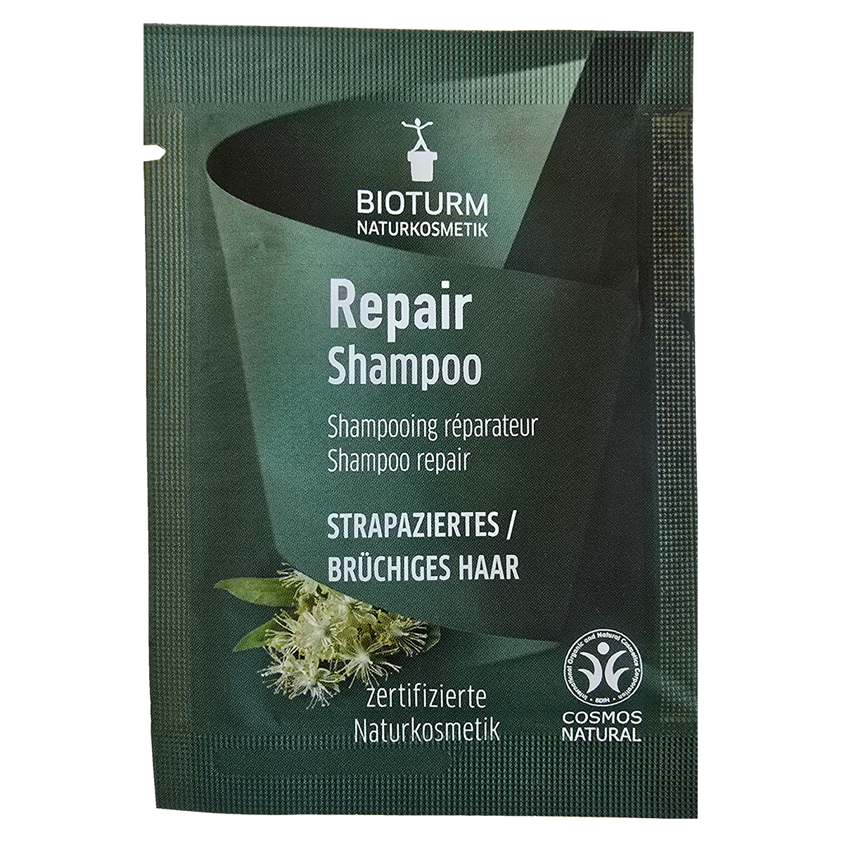 Sachet des Repair Shampoo von Bioturm Naturkosmetik